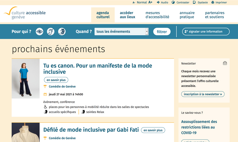 Lien vers le site web culture-accessible.ch