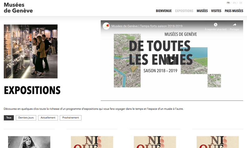 Lien vers le site web Muséees de Genève . ch